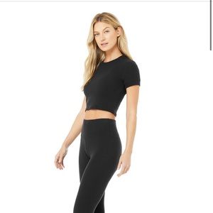 Micro Waffle Sierra short sleeve top/leggings